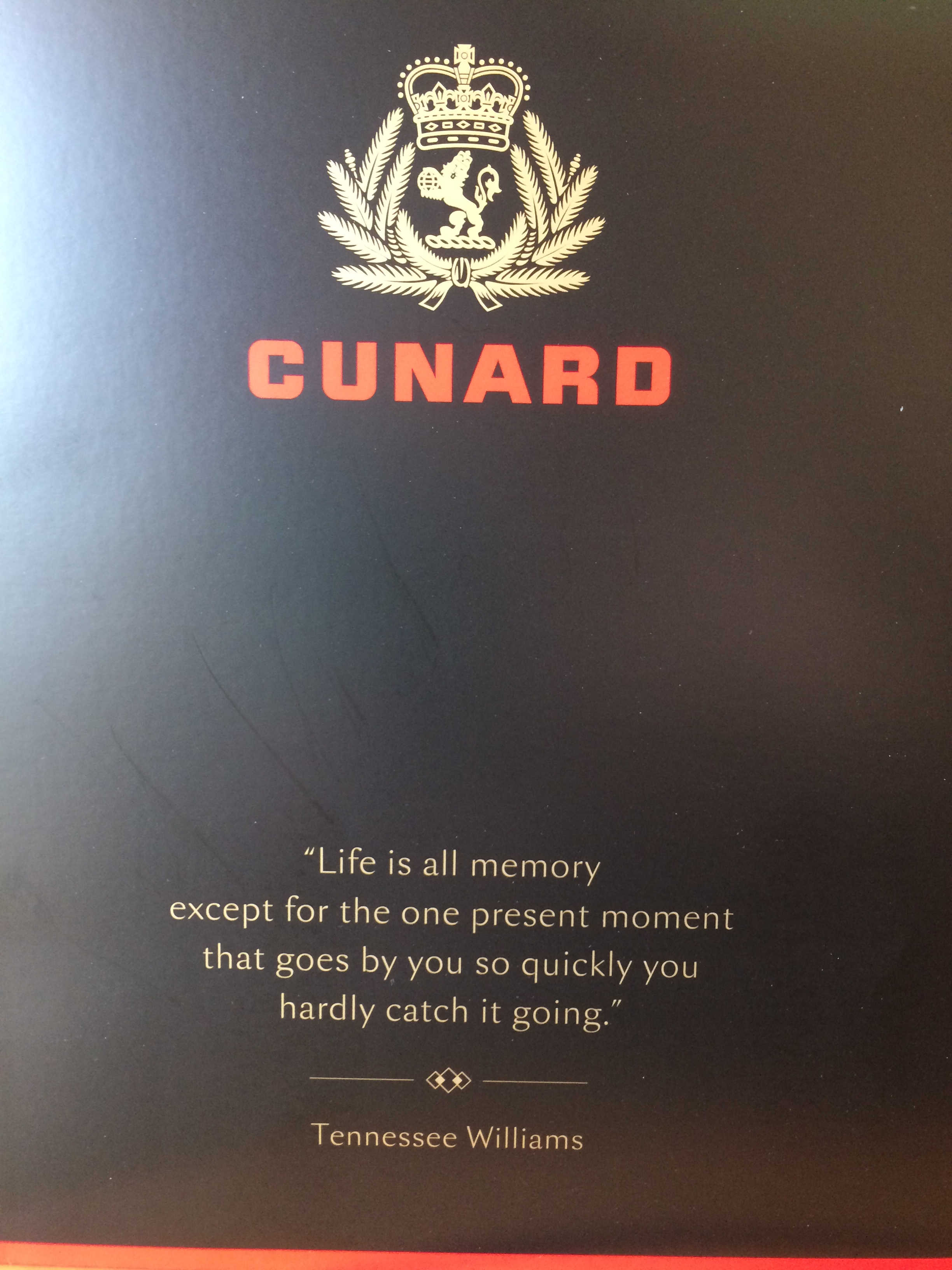 Cunard's Queen Victoria Guest Folder