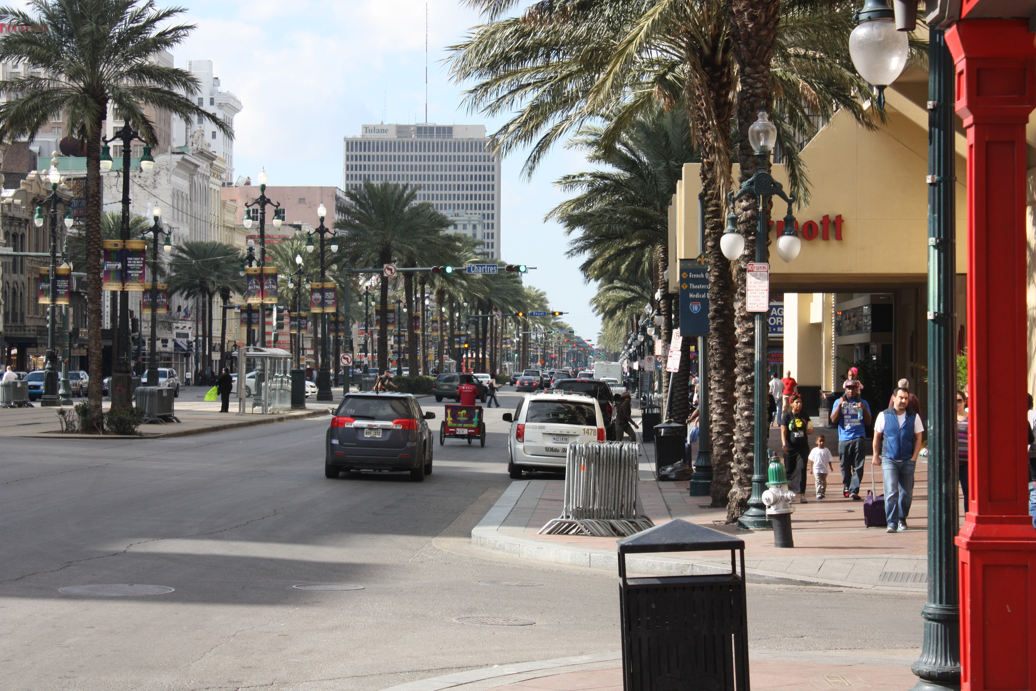 view of Canal Street, New Orleans, Louisiana, USA