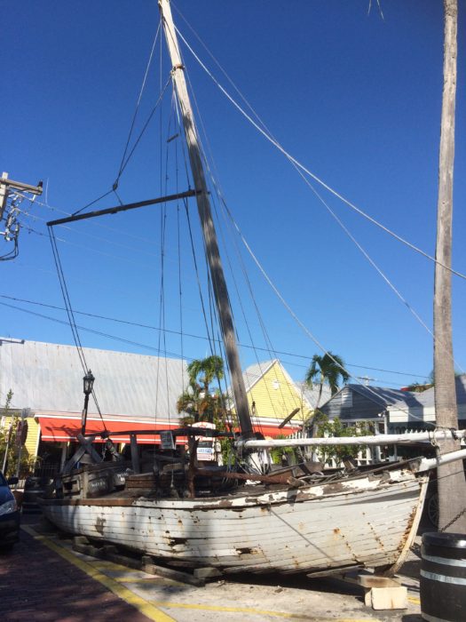 Wreckage of the sloop Mary in Mallory Square